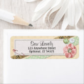 Naaigrootte, Buttonnen en het Adres van de Terugke Etiket (Insitu)