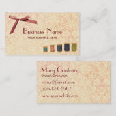 Naaigroze Bak Damask  Visitekaartje (Voorkant / Achterkant)