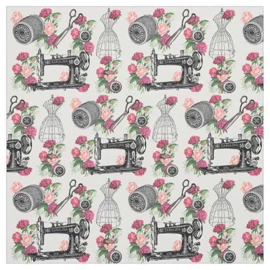  naaigroze rozenweefsel stof (Swatch)
