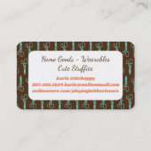 Naaigruitschroefdraadschaar naadloze verwatering visitekaartje (Achterkant)