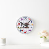 Naaiguurklok met muurwerk ronde klok (Huis)