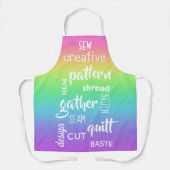 Naaigwoorden regenbooggradiënt Schort (Voorkant)