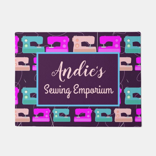 Naaikamer Quilter Kleurrijke Huis Decor Deurmat (Voorkant)