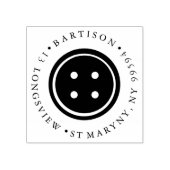 naaiknoop ROND TERUGKERNADRES Rubberstempel (Afrduk)