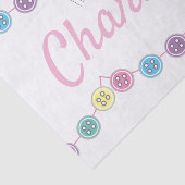 naaiknop voor witte verjaardag tissuepapier (Detail)