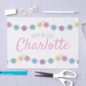 naaiknop voor witte verjaardag tissuepapier (Craft)