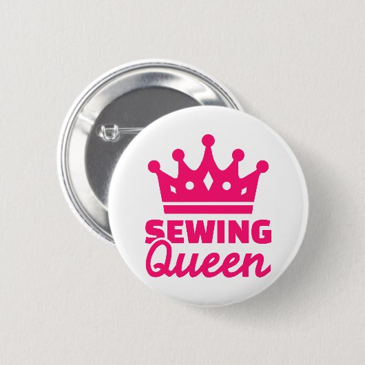 Naaikoningin Ronde Button 5,7 Cm (Voorkant /achterkant)