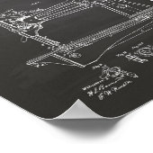 Naaimachine 1867 Kunstbord voor patenten Poster (Hoek)