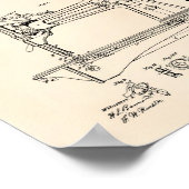 Naaimachine 1867 oude kunstpooier poster (Hoek)