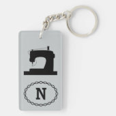Naaimachine Aangepaste kleur/Tekstlicht Sleutelhanger (achterkant)