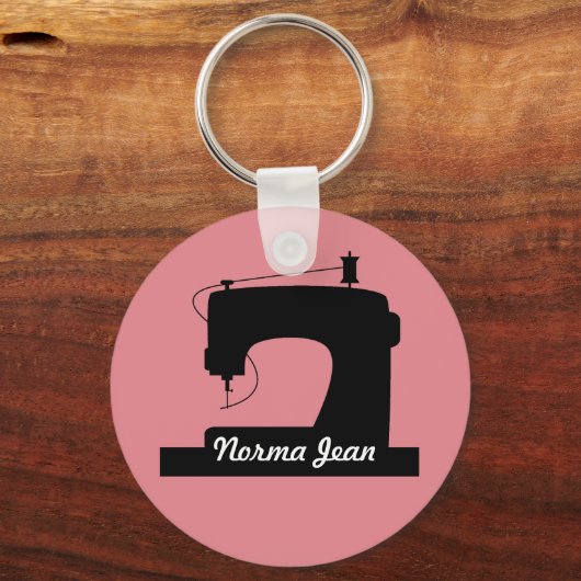 Naaimachine Aangepaste kleur/Tekstlicht Sleutelhanger (Voorkant)