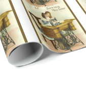  naaimachine AD w/ Meisje Cadeaupapier (Rol Hoek)