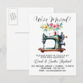 naaimachine Adreswijziging die we hebben verplaats Aankondigingskaart (Voorkant / Achterkant)