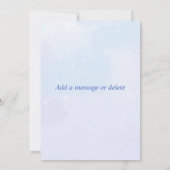 Naaimachine  blauw plat bedankkaart (Achterkant)