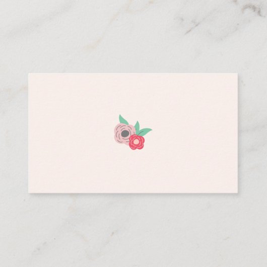  naaimachine Boho Floral Blush Visitekaartje (Achterkant)