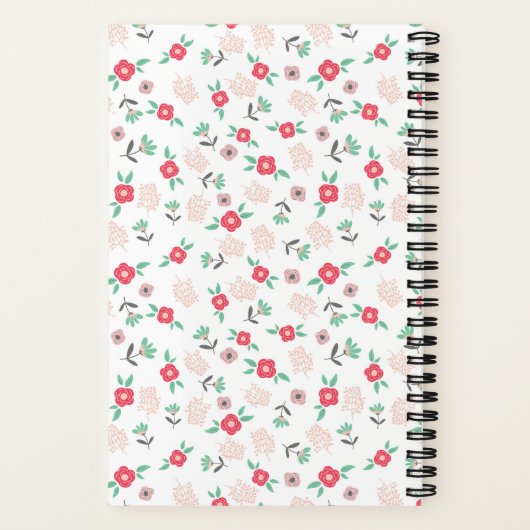 naaimachine Boho Floral Bouquet Notitieboek (Achterkant)