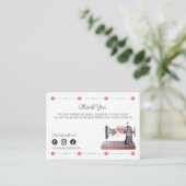  naaimachine Boho Floral Hartelijk dank Informatiekaartje (Staand voorkant)