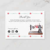  naaimachine Boho Floral Hartelijk dank Informatiekaartje (Voorkant)