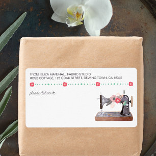  naaimachine Boho Floral Shipping Etiket