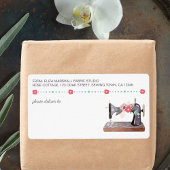  naaimachine Boho Floral Shipping Etiket