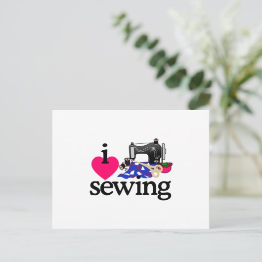 naaimachine briefkaart (Staand voorkant)