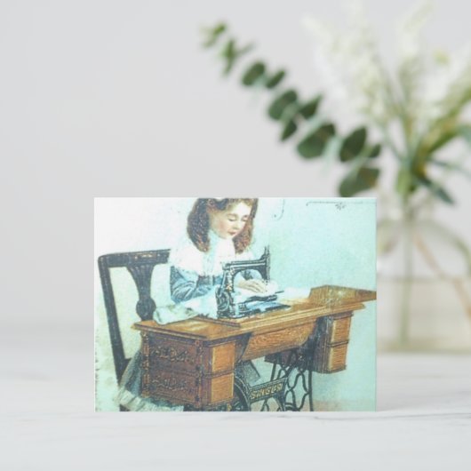 naaimachine briefkaart (Staand voorkant)