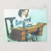 naaimachine briefkaart (Voorkant)