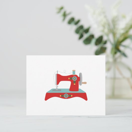 naaimachine briefkaart (Staand voorkant)