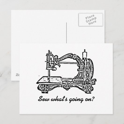  naaimachine briefkaart (Voorkant / Achterkant)