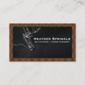 naaimachine | bruin opgevuld visitekaartje (Voorkant)