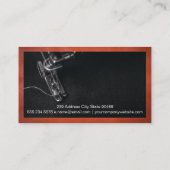 naaimachine | Bruine ledergrens Visitekaartje (Achterkant)