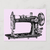naaimachine Carolina in roze Briefkaart (Voorkant)