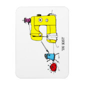 Naaimachine Cartoon magneet (Verticaal)