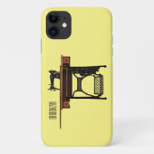 Naaimachine cartoonillustratie  Case-Mate iPhone case (Achterkant)
