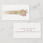 Naaimachine Cat Faux Gold Folie Brush Stroke Visitekaartje (Voorkant / Achterkant)