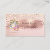 Naaimachine Cat Gold Confetti, Penseelstreek Visitekaartje (Voorkant)