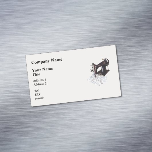  naaimachine Circa 1900 Magnetisch Visitekaartje (Voorbeeld)