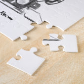 Naaimachine Citaat zwart-wit - mondstuk Legpuzzel (Zijkant)