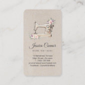 Naaimachine crème off-white Background Visitekaartje (Achterkant)