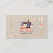 Naaimachine crème off-white Background Visitekaartje (Voorkant)