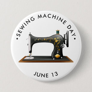 Naaimachine Dag,  naaimachine Ronde Button 7,6 Cm