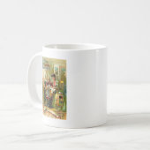 naaimachine "De eerste les" Vintage Koffiemok (Voorkant links)