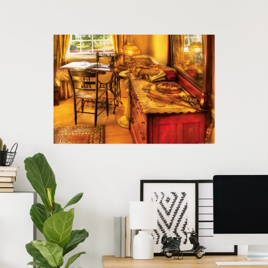 naaimachine - de naaigaruimte poster (Thuiskantoor)