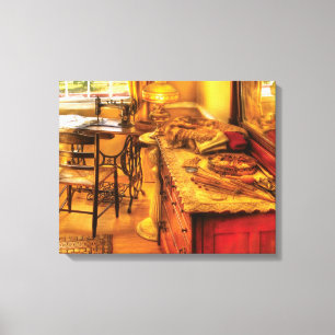 Naaimachine - De Naaikamer Canvas Afdruk