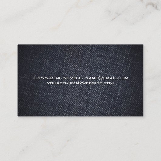 naaimachine | Denim Visitekaartje (Achterkant)