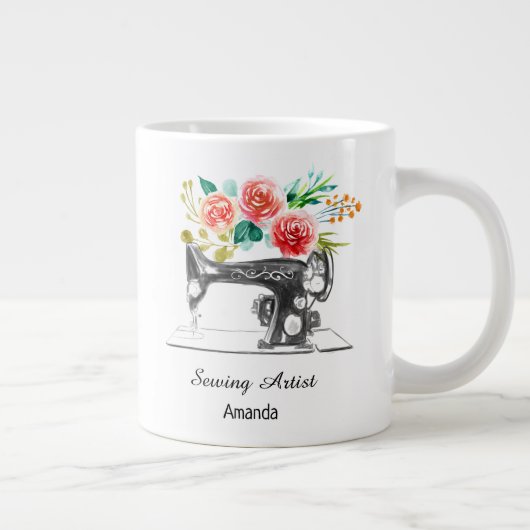 Naaimachine Dressmaker Black White Grote Koffiekop (Rechts)