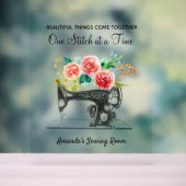 Naaimachine Dressmaker Crafter Quote Acryl Bord (Neutraal)