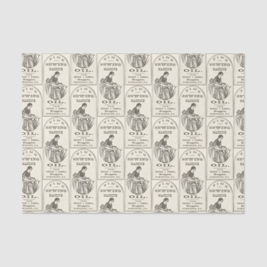 naaimachine en deklaagpapier tissuepapier (Voorkant)