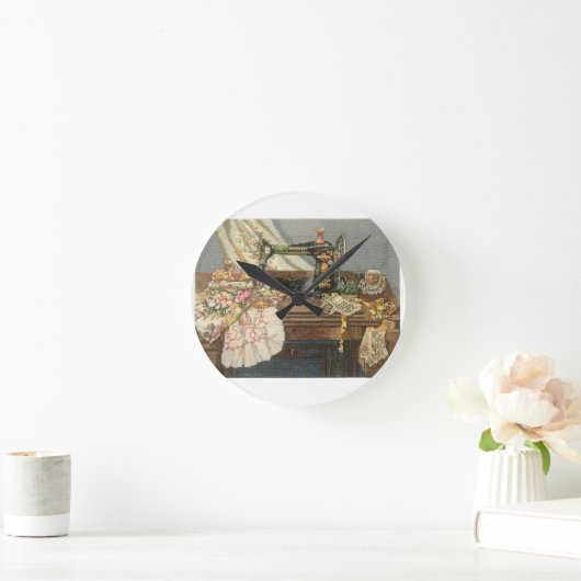 Naaimachine en drukker ronde klok (Huis)