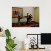 naaimachine en lithograaf poster (Thuiskantoor)